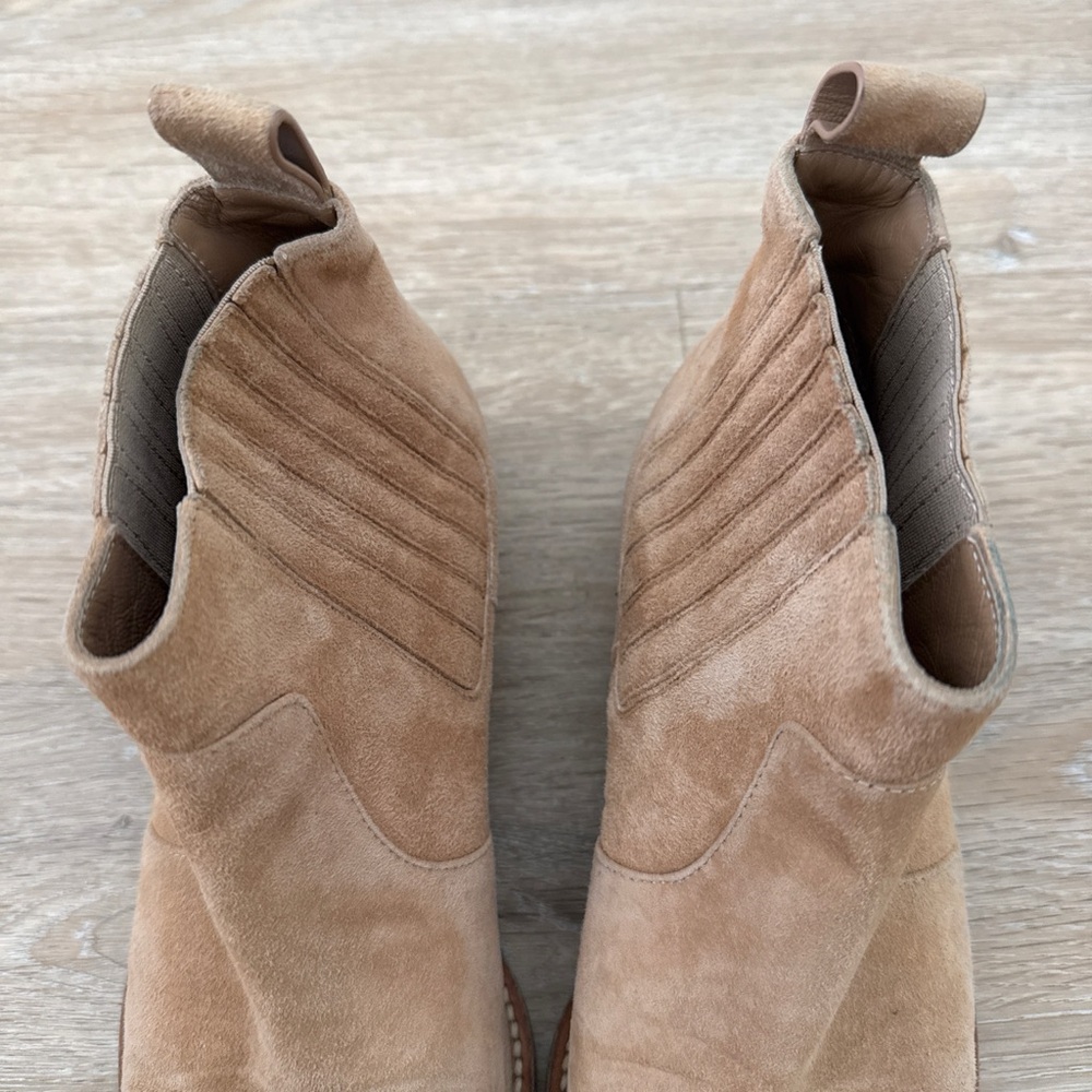 Jenni Kayne Suede Chelsea Ankle Boots in Light Brown 36 - Picture 3 of 6